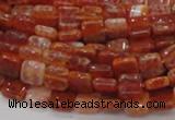 CAG643 15.5 inches 8mm square natural fire agate beads wholesale