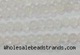 CAG6500 15.5 inches 4mm round Brazilian white agate beads