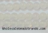 CAG6501 15.5 inches 6mm round Brazilian white agate beads