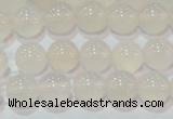 CAG6502 15.5 inches 8mm round Brazilian white agate beads