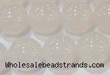 CAG6506 15.5 inches 16mm round Brazilian white agate beads