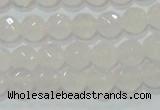 CAG6512 15.5 inches 8mm faceted round Brazilian white agate beads