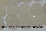 CAG6515 15.5 inches 14mm faceted round Brazilian white agate beads