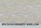 CAG6525 15.5 inches 8*12mm rice Brazilian white agate beads