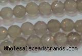 CAG6536 15.5 inches 6mm faceted round Brazilian grey agate beads