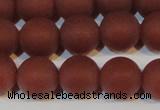 CAG6555 15.5 inches 10mm round matte red agate beads wholesale