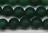 CAG6570 15.5 inches 10mm round matte green agate beads wholesale