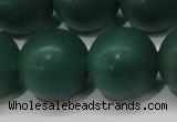 CAG6573 15.5 inches 16mm round matte green agate beads wholesale