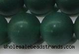 CAG6575 15.5 inches 20mm round matte green agate beads wholesale