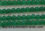 CAG6601 15.5 inches 2mm round green agate gemstone beads