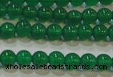 CAG6603 15.5 inches 4mm round green agate gemstone beads