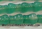 CAG6626 15.5 inches 9*11mm vase-shaped green agate gemstone beads