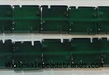 CAG6636 15.5 inches 10*10mm square green agate gemstone beads