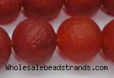 CAG6703 15 inches 14mm round red pilates agate beads