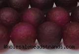 CAG6713 15 inches 14mm round plum pilates agate beads