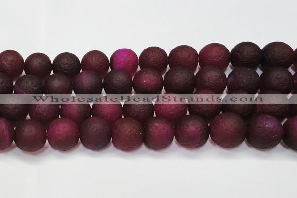 CAG6716 15 inches 20mm round plum pilates agate beads