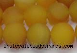 CAG6720 15 inches 8mm round yellow pilates agate beads