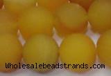 CAG6721 15 inches 10mm round yellow pilates agate beads