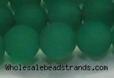 CAG6732 15 inches 12mm round green pilates agate beads