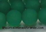 CAG6733 15 inches 14mm round green pilates agate beads