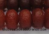 CAG6750 15 inches 10*14mm rondelle red pilates agate beads