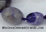 CAG6880 12*14mm - 22*30mm faceted drum dragon veins agate beads