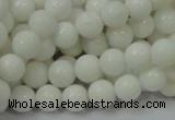 CAG706 15.5 inches 8mm round white agate gemstone beads wholesale