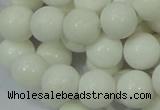 CAG707 15.5 inches 12mm round white agate gemstone beads wholesale