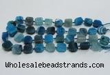 CAG7074 15.5 inches 25*35mm - 35*50mm faceted freeform ocean agate beads