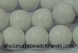 CAG708 15.5 inches 18mm round white agate gemstone beads wholesale