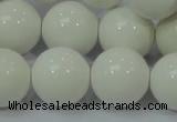 CAG709 15.5 inches 20mm round white agate gemstone beads wholesale