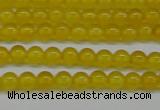 CAG7100 15.5 inches 4mm round yellow agate gemstone beads