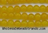 CAG7101 15.5 inches 6mm round yellow agate gemstone beads