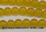 CAG7102 15.5 inches 8mm round yellow agate gemstone beads