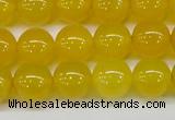 CAG7104 15.5 inches 12mm round yellow agate gemstone beads