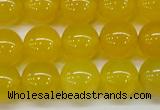 CAG7105 15.5 inches 14mm round yellow agate gemstone beads