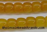 CAG7115 15.5 inches 10*12mm apple-shaped yellow agate gemstone beads