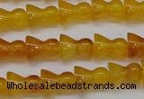 CAG7118 15.5 inches 9*11mm vase-shaped yellow agate gemstone beads