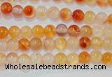 CAG7130 15.5 inches 4mm round red agate gemstone beads