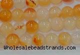 CAG7131 15.5 inches 6mm round red agate gemstone beads