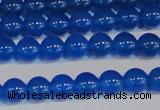 CAG7159 15.5 inches 6mm round blue agate gemstone beads