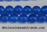 CAG7160 15.5 inches 8mm round blue agate gemstone beads