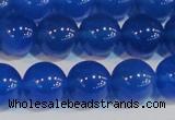 CAG7161 15.5 inches 10mm round blue agate gemstone beads