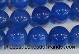 CAG7162 15.5 inches 12mm round blue agate gemstone beads