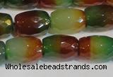 CAG7180 15.5 inches 12*16mm drum rainbow agate gemstone beads