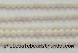 CAG7181 15.5 inches 3mm round white agate gemstone beads