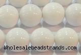 CAG7182 15.5 inches 14mm round white agate gemstone beads