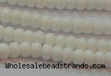 CAG7190 15.5 inches 4*6mm rondelle white agate gemstone beads