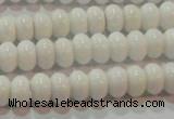 CAG7191 15.5 inches 5*8mm rondelle white agate gemstone beads