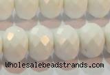 CAG7195 15.5 inches 10*14mm faceted rondelle white agate beads